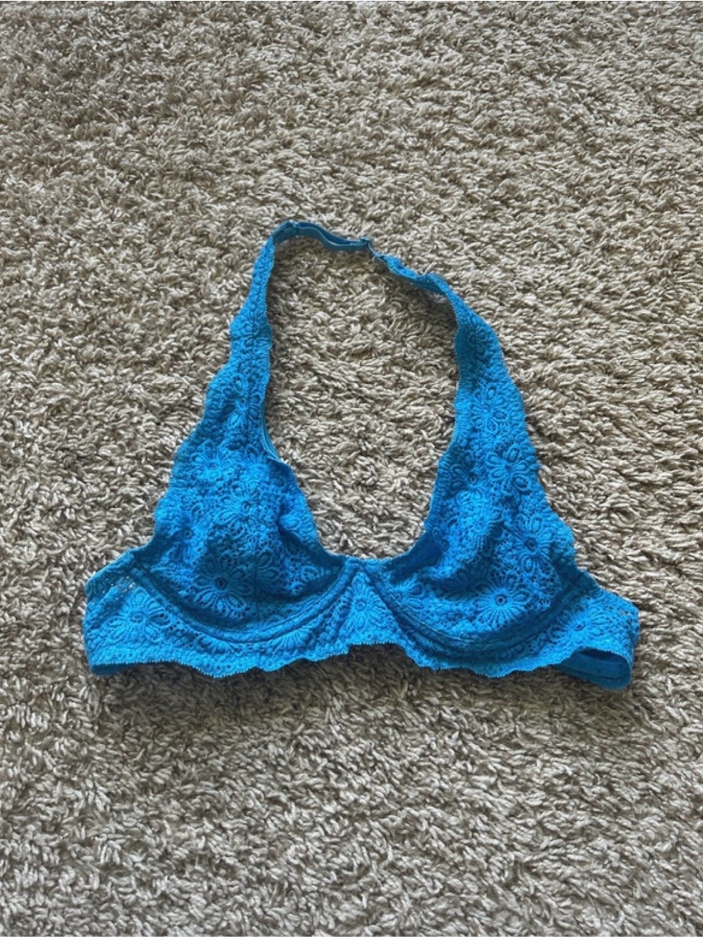 aerie Bright Turquoise Lace Bralette